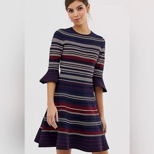 Ted Baker Tayiny Striped Ottoman Dress - NWT